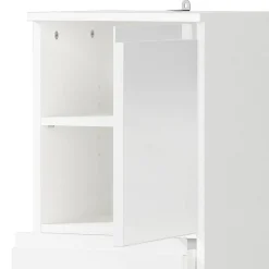 Wohnen Bad Midischrank in Weiß Hochglanz - Loeesa