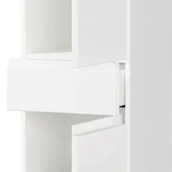 Wohnen Bad Midischrank in Weiß Hochglanz - Loeesa