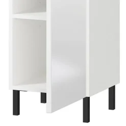 Wohnen Bad Midischrank in Weiß Hochglanz - Loeesa