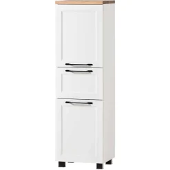 Wohnen Bad Midischrank in Weiß mit Wildeiche - Gyatso