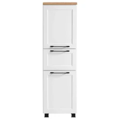 Wohnen Bad Midischrank in Weiß mit Wildeiche - Gyatso