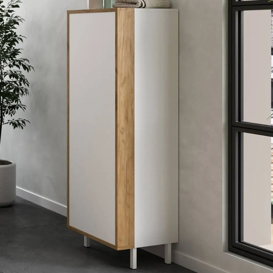 Bad Midischrank mit Ablagen in der Tür - Nadals^Wohnen New