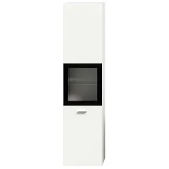 Wohnen Bad Midischrank mit Glaseinsatz in Weiß - Harmone