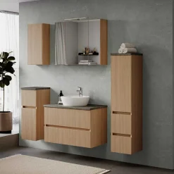 Wohnen Bad Midischrank mit Tür und zwei Schubladen - Leitha