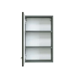 Wohnen Bad Oberschrank in Dunkelgrau Hochglanz Mladen 1-türig