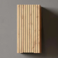 Wohnen Bad Oberschrank in Wildeiche mit Schwarz - Crystoga