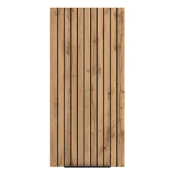 Wohnen Bad Oberschrank in Wildeiche mit Schwarz - Crystoga