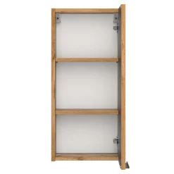 Wohnen Bad Oberschrank in Wildeiche mit Schwarz - Crystoga