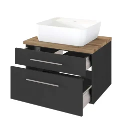 Bad Schubladen-Schrank mit Aufsatzbecken - Estregos^Wohnen Clearance