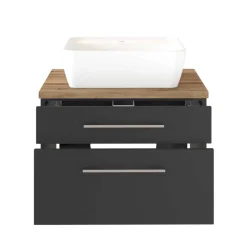 Bad Schubladen-Schrank mit Aufsatzbecken - Estregos^Wohnen Clearance