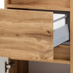 Wohnen Bad Seitenschrank in Holz Optik Wildeiche - Iliam