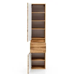 Wohnen Bad Seitenschrank in Holz Optik Wildeiche - Iliam