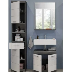 Wohnen Bad Spiegel & Beckenschrank & Hochschrank - Nancys (dreiteilig)