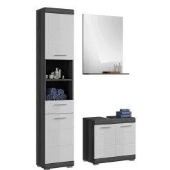 Wohnen Bad Spiegel & Beckenschrank & Hochschrank - Nancys (dreiteilig)