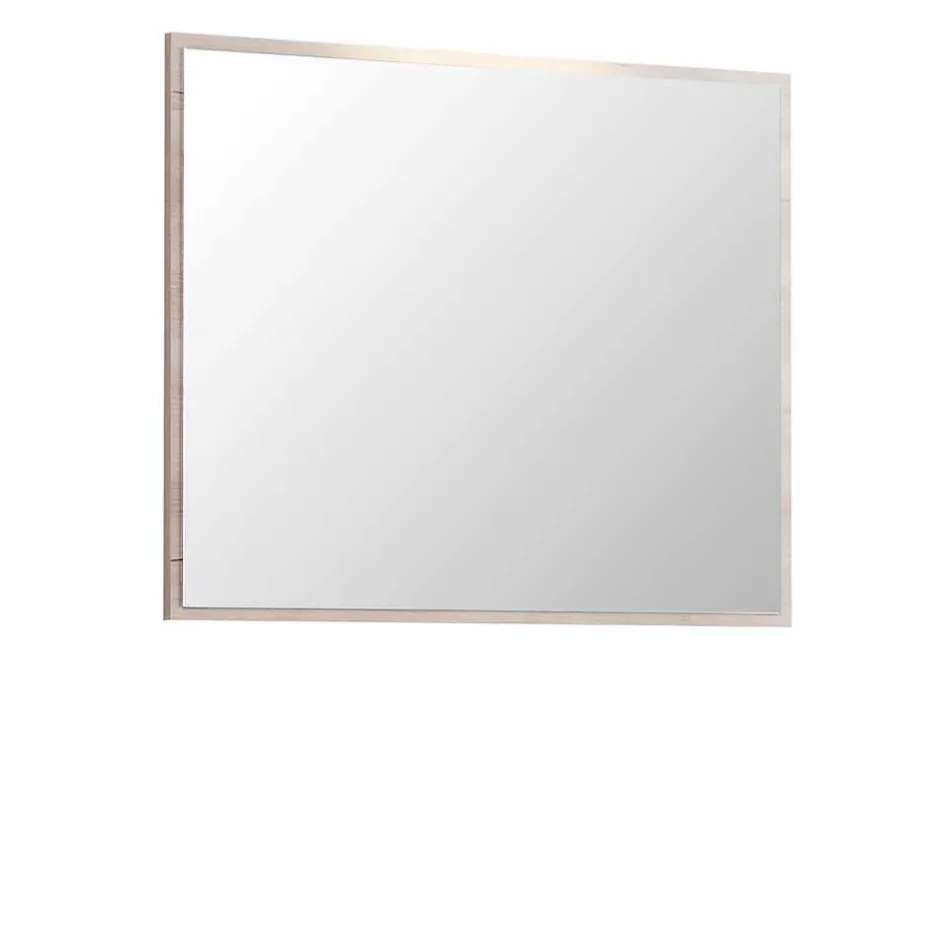 Wohnen Bad Spiegel mit Buche Dekor Rahmen Blanca & optionalem LED Licht