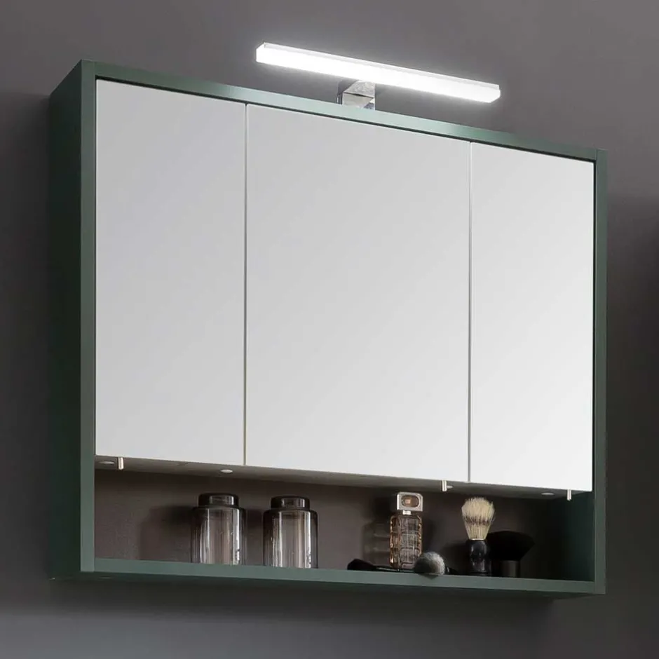 Bad Spiegelschrank in Dunkelgrün - Aqua^Wohnen Discount