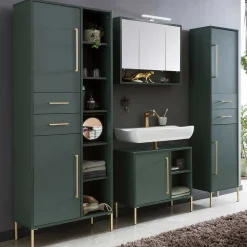 Bad Spiegelschrank in Dunkelgrün - Aqua^Wohnen Discount