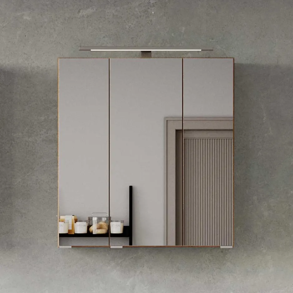 Wohnen Bad Spiegelschrank in Eiche Hell - Vibulam