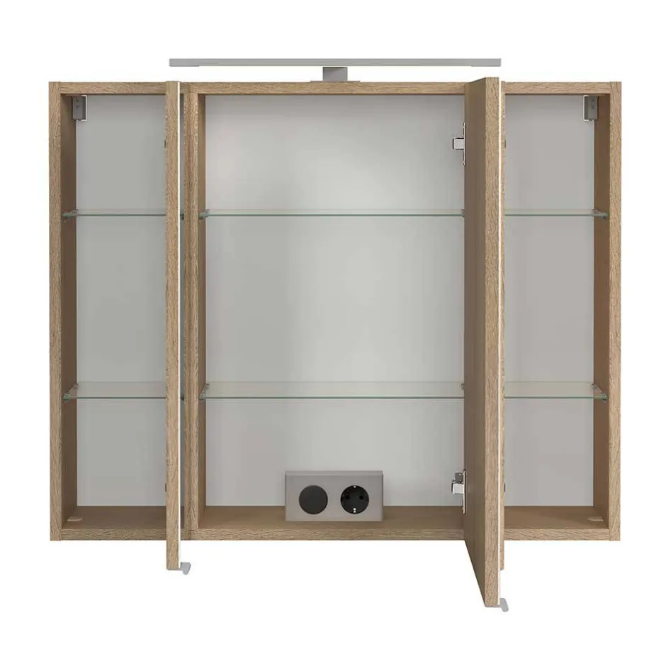 Wohnen Bad Spiegelschrank in Eiche Hell - Vibulam