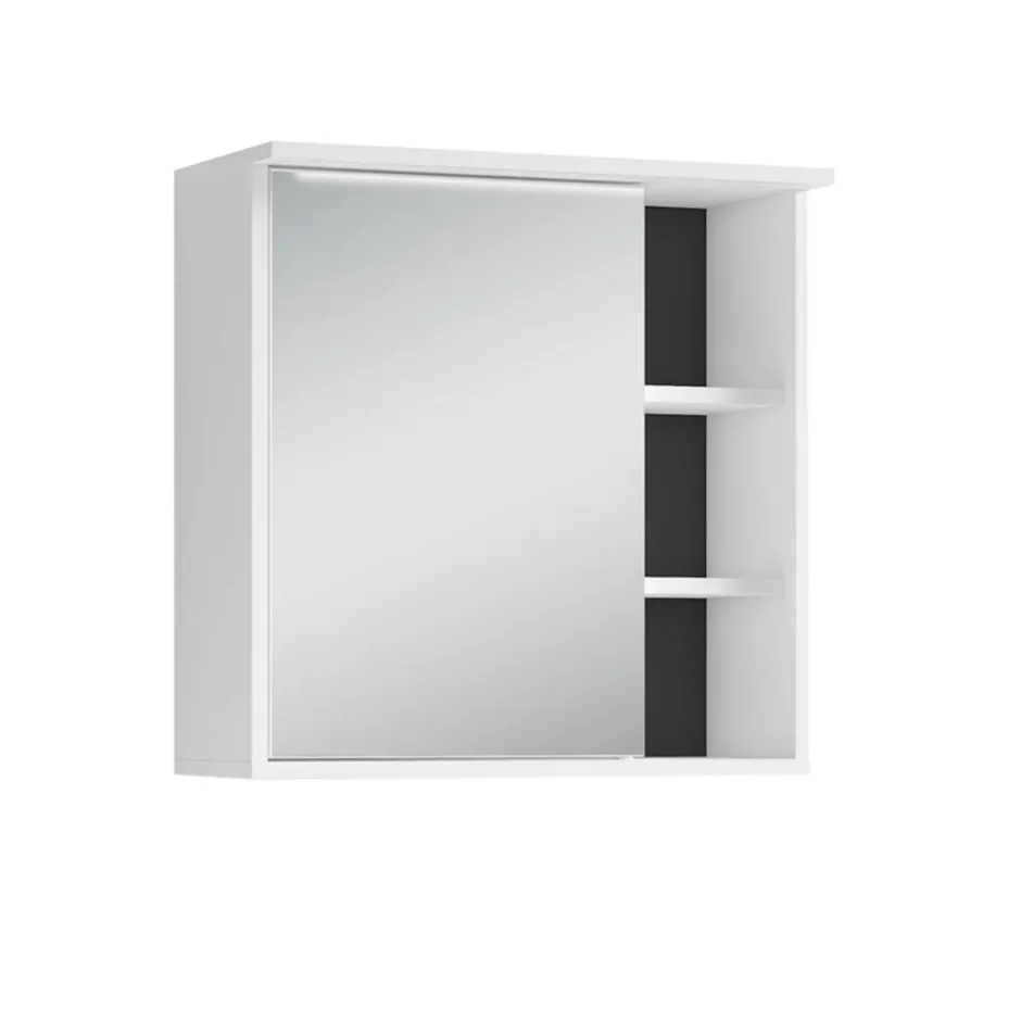 Wohnen Bad Spiegelschrank in Weiß mit Schwarz - Envaton