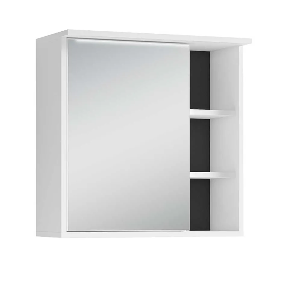 Wohnen Bad Spiegelschrank in Weiß mit Schwarz - Envaton