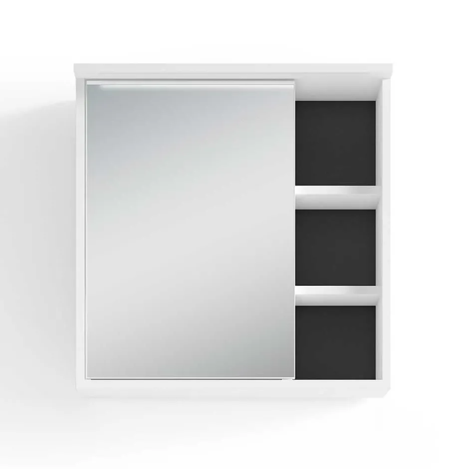 Wohnen Bad Spiegelschrank in Weiß mit Schwarz - Envaton