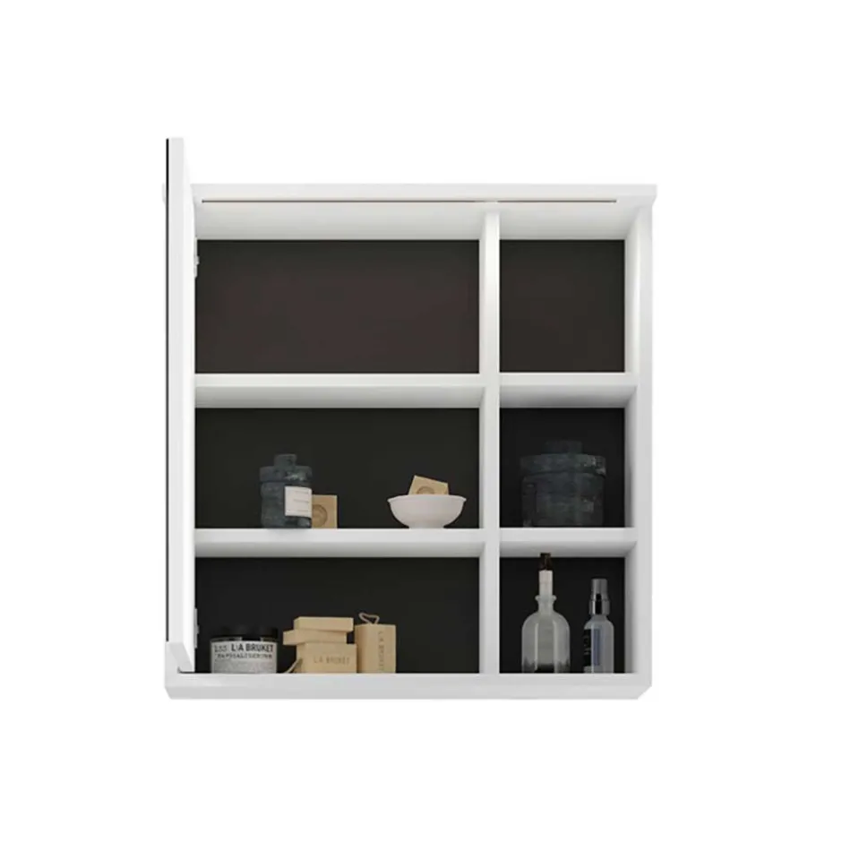 Wohnen Bad Spiegelschrank in Weiß mit Schwarz - Envaton