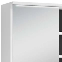 Wohnen Bad Spiegelschrank in Weiß mit Schwarz - Envaton