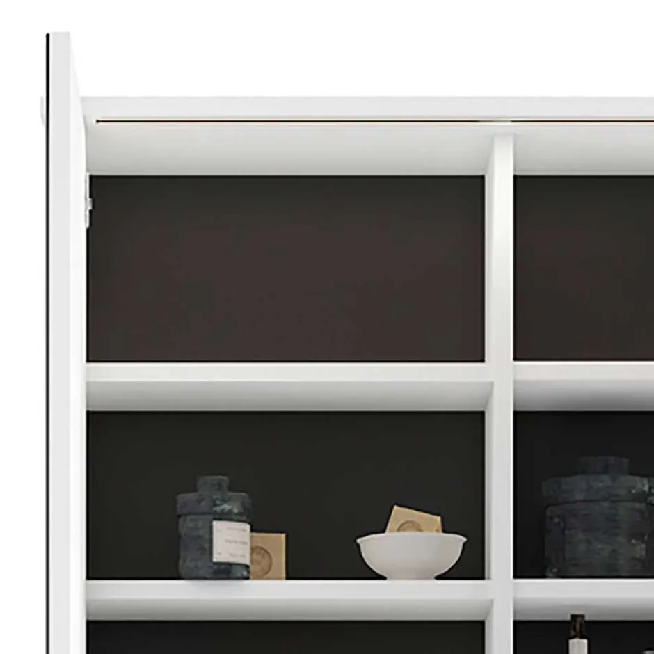 Wohnen Bad Spiegelschrank in Weiß mit Schwarz - Envaton