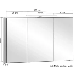 Wohnen Bad Spiegelschrank in Wildeiche Optik - Drumias