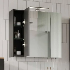 Bad Spiegelschrank mit LED 3-türig - Dolida^Wohnen Online