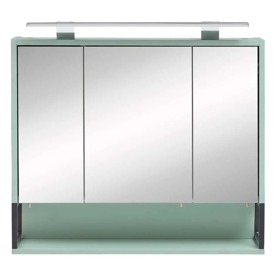 Bad 3-türiger Spiegelschrank in Mint Grün - Esdrus^Wohnen Clearance