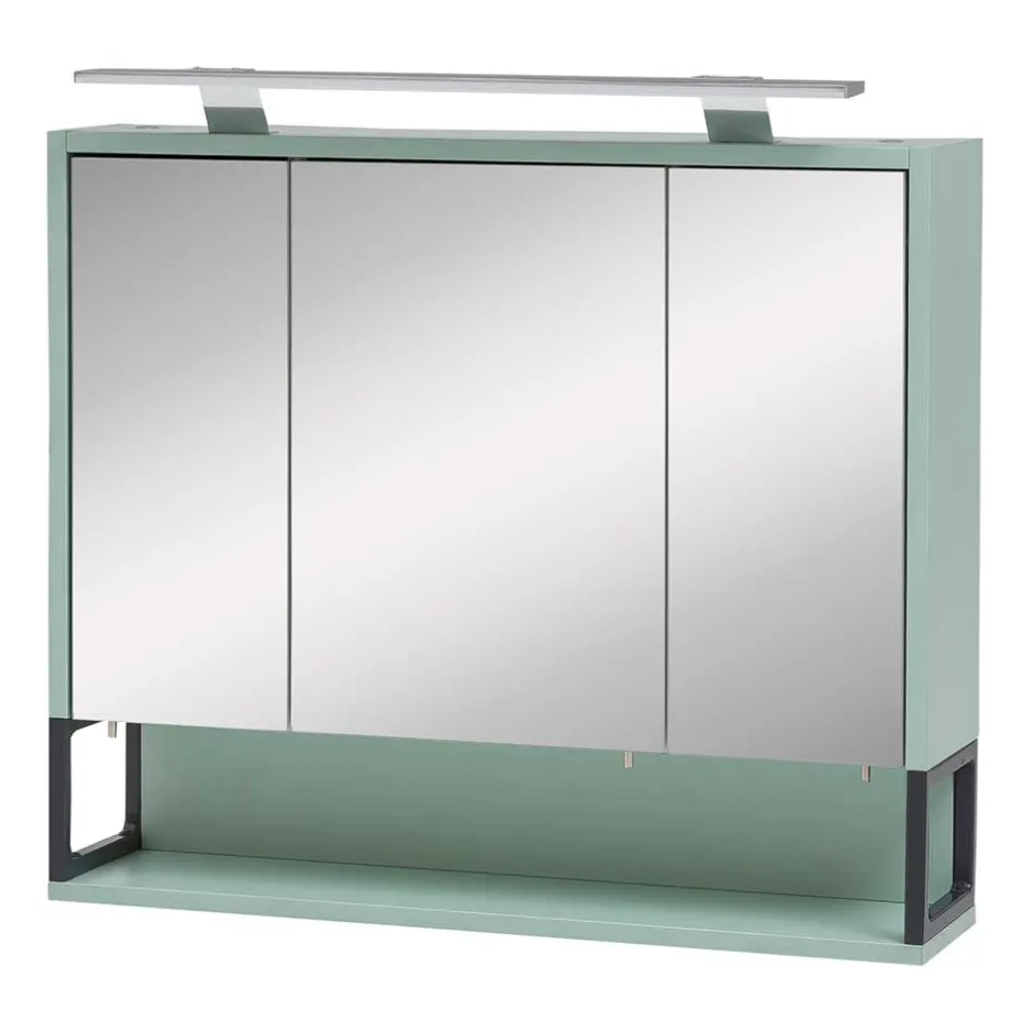 Bad 3-türiger Spiegelschrank in Mint Grün - Esdrus^Wohnen Clearance