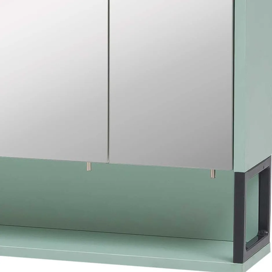 Bad 3-türiger Spiegelschrank in Mint Grün - Esdrus^Wohnen Clearance