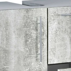 Wohnen Bad Unterbeckenschrank in Betonoptik & Weiß - Cinesio