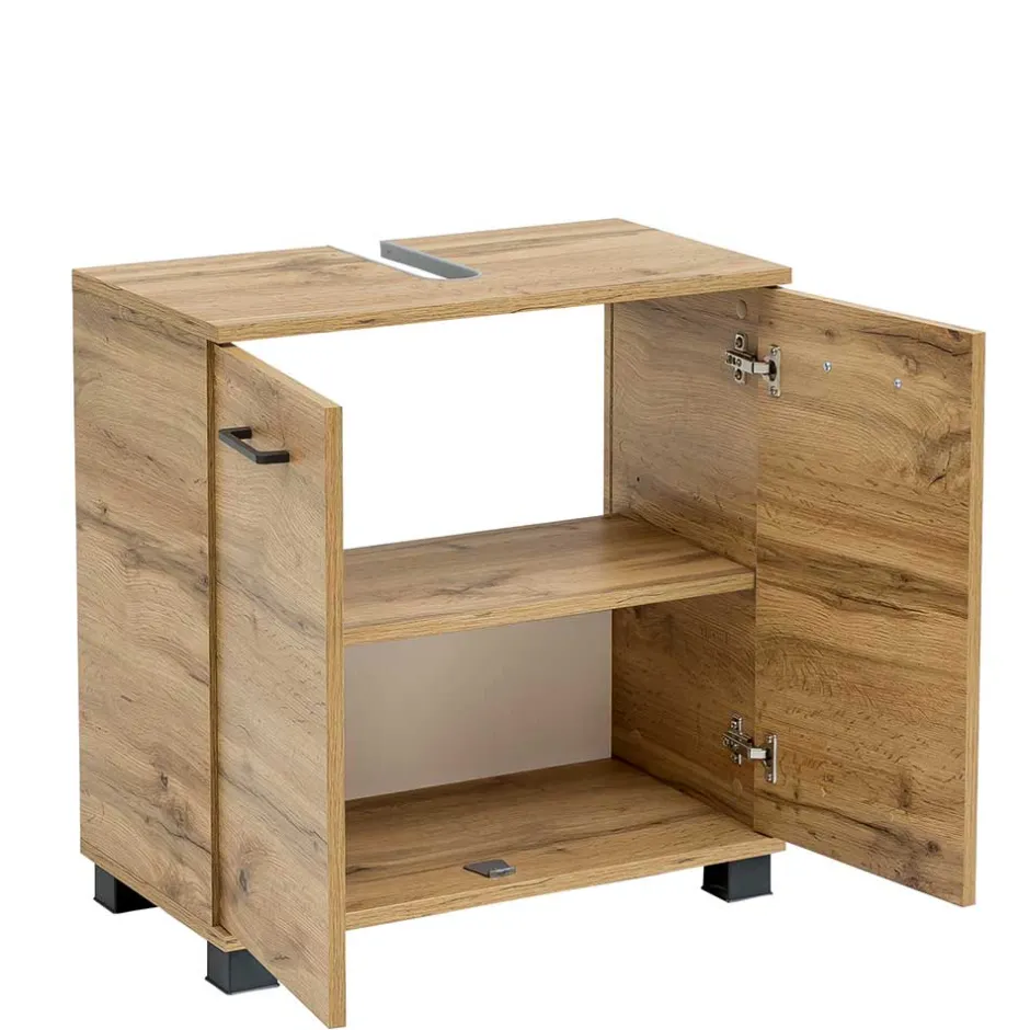 Wohnen Bad Unterschrank fürs Waschbecken 60 cm breit - Jessmi