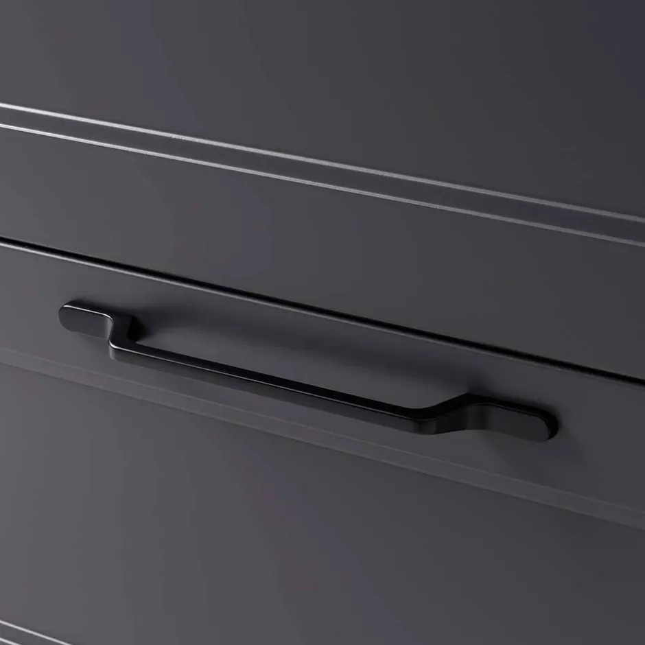 Wohnen Bad Unterschrank in Dunkelgrau und Wildeiche - Novelya