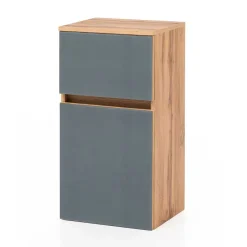 Wohnen Bad Unterschrank in Grau Glas & Wildeiche - Anviletca