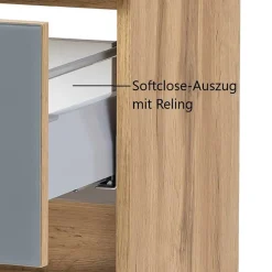 Wohnen Bad Unterschrank in Grau Glas & Wildeiche - Anviletca