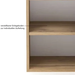 Wohnen Bad Unterschrank in Grau Glas & Wildeiche - Anviletca