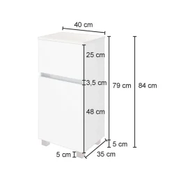 Wohnen Bad Unterschrank in Grau Glas & Wildeiche - Anviletca