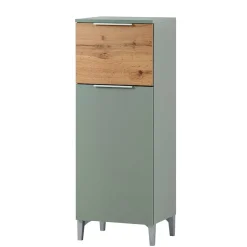 Wohnen Bad Unterschrank in Graugrün mit Eiche - Liz