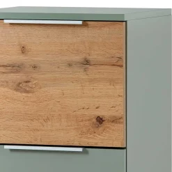 Wohnen Bad Unterschrank in Graugrün mit Eiche - Liz