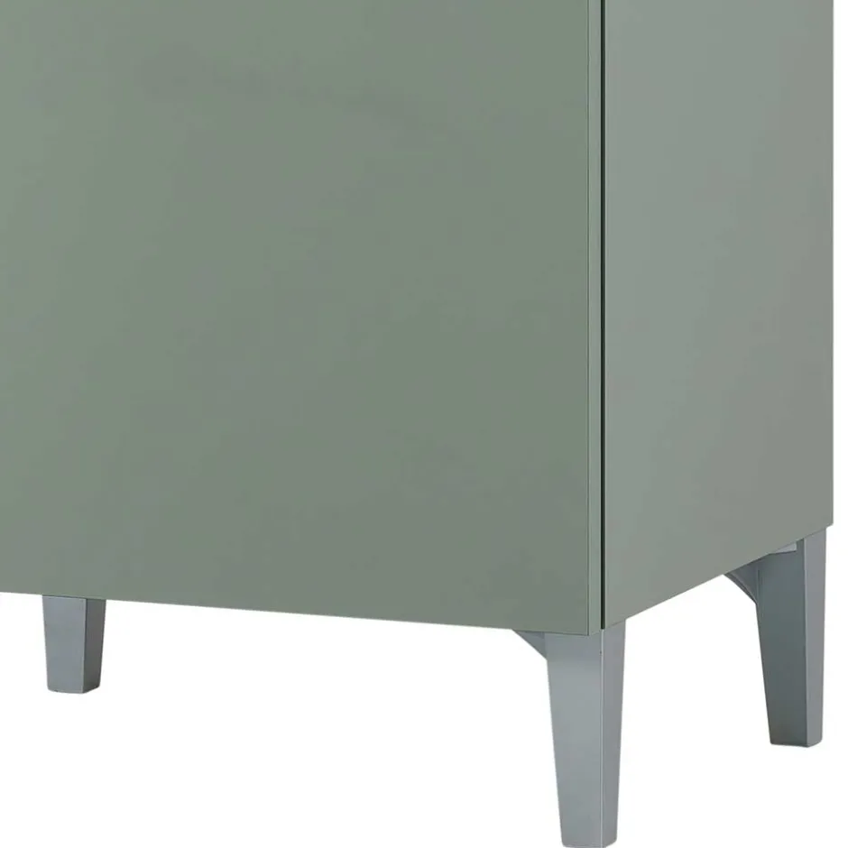 Wohnen Bad Unterschrank in Graugrün mit Eiche - Liz