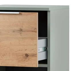 Wohnen Bad Unterschrank in Graugrün mit Eiche - Liz