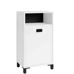 Bad Unterschrank in Weiß mit Schwarz - Envaton^Wohnen Discount