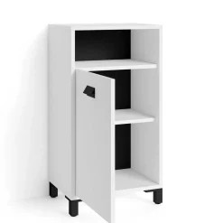 Bad Unterschrank in Weiß mit Schwarz - Envaton^Wohnen Discount