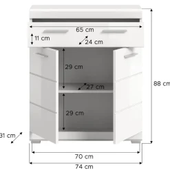 Bad Vertiko in Weiß - Henriette^Wohnen Discount