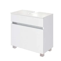 Bad Waschbecken Schrank in Weiß - Vandan^Wohnen Outlet