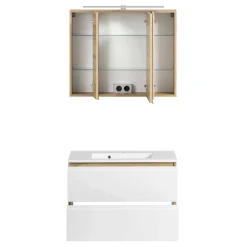 Wohnen Bad Waschbeckenschrank & Spiegelschrank - Eight (zweiteilig)